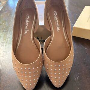 Cinderella Beige Studded Heels
